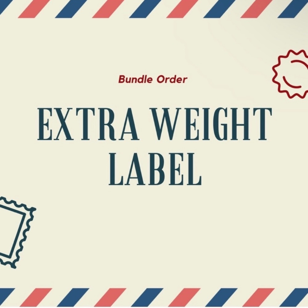 Weight label for bundles over 5 pounds